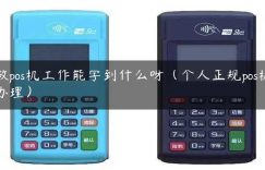 做pos机工作能学到什么呀（个人正规pos机办理）缩略图