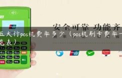 五大行pos机费率多少（pos机刷卡费率一览表）缩略图