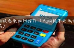 pos机卷纸如何操作（大pos机不用纸行吗）缩略图