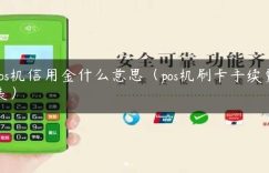 pos机信用金什么意思（pos机刷卡手续费表）缩略图