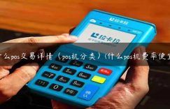 什么pos交易详情（pos机分类）(什么pos机费率便宜)缩略图