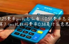 1.25费率pos机怎么看（0.55费率怎么算）(pos机扫码费率0.38是什么意思)缩略图