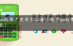 pos机商户费率怎么看（商户pos机费率）缩略图