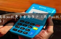 现在pos机费率最高多少（商户pos机费率）缩略图